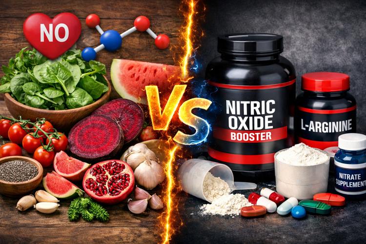 which foods help you increase nitric oxide levels in men
